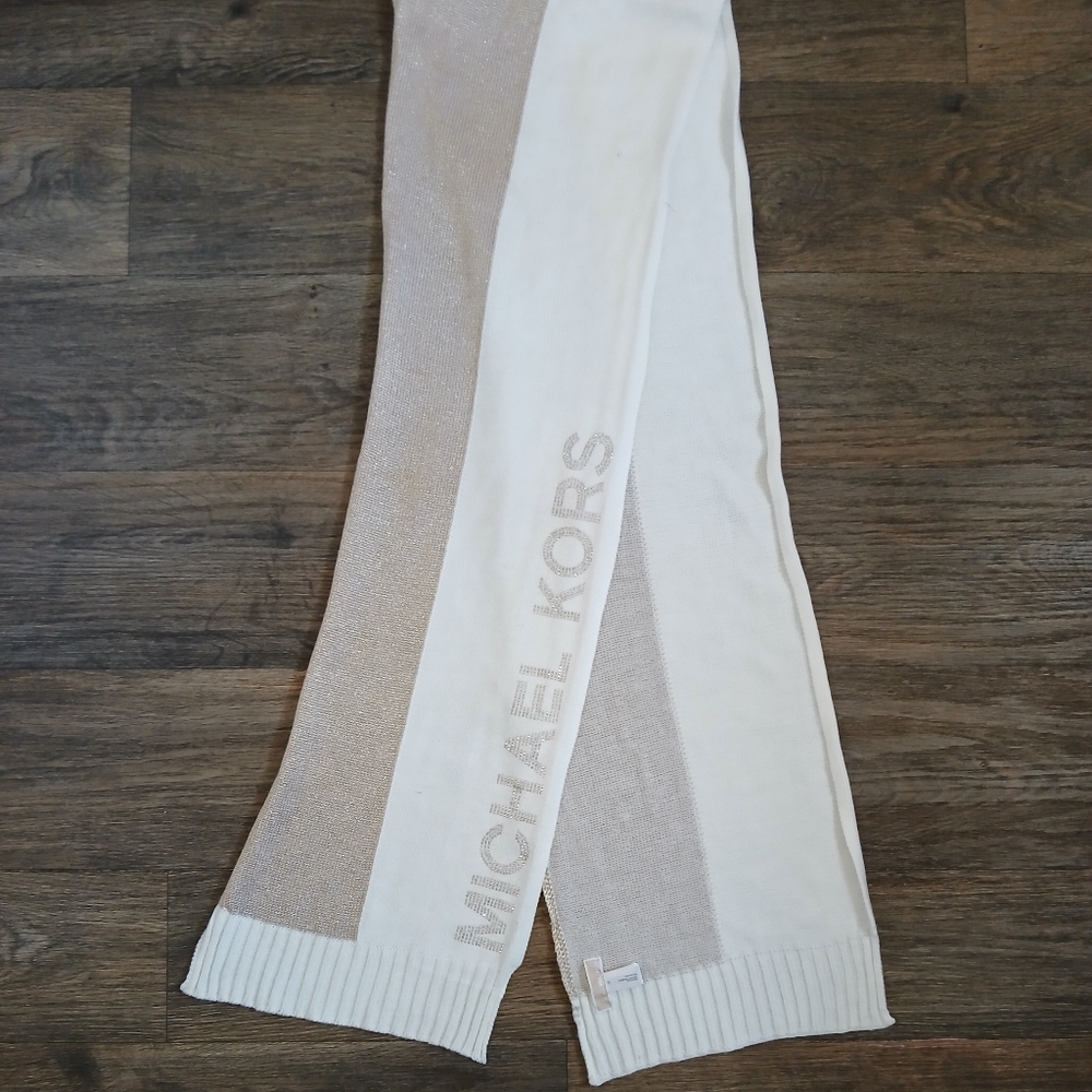 Michael Kors Metallic Knit Scarf.